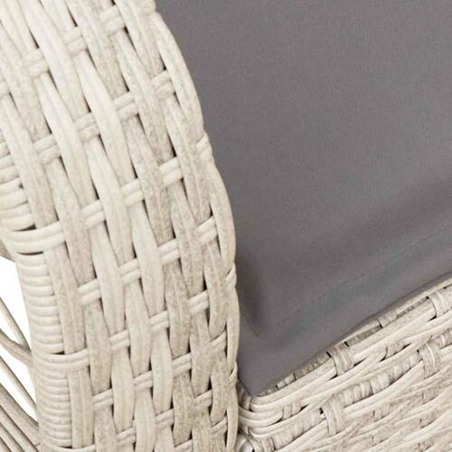 Udendørs gyngestol med hynder polyrattan lysegrå