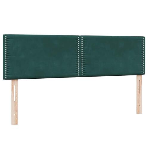Kontinentalseng med madras 140x210 cm fløjl mørkegrøn