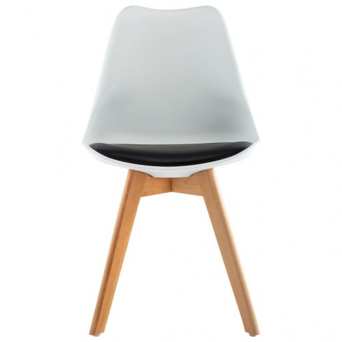 Spisebordsstole 2 stk. kunstlæder hvid og sort