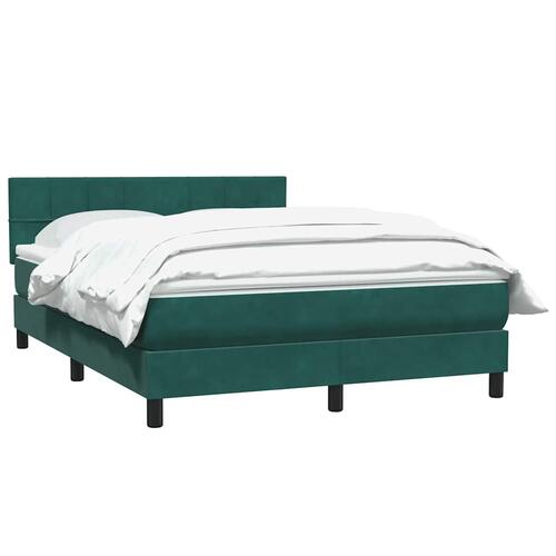 Kontinentalseng med madras 140x210 cm fløjl mørkegrøn