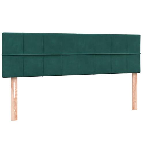 Kontinentalseng med madras 140x210 cm fløjl mørkegrøn