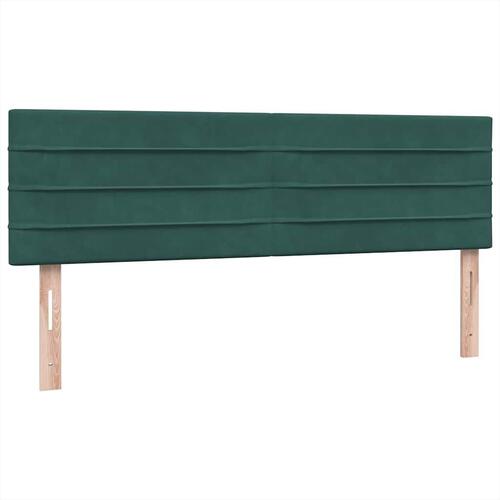 Kontinentalseng med madras 140x210 cm fløjl mørkegrøn