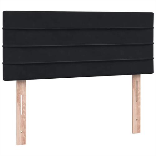 Kontinentalseng med madras 120x210 cm fløjl sort