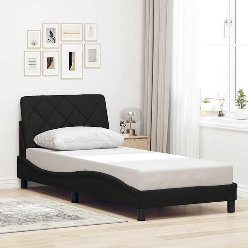 Sengeramme med LED uden madras 80x200 cm stof sort