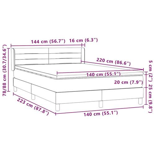 Kontinentalseng med madras 90x210 cm fløjl sort