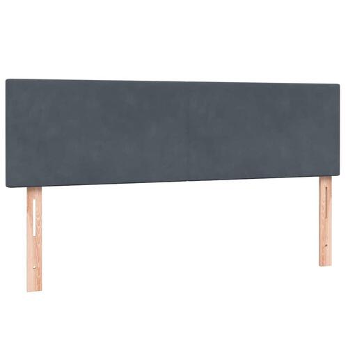 Kontinentalseng med madras 140x210 cm fløjl mørkegrå