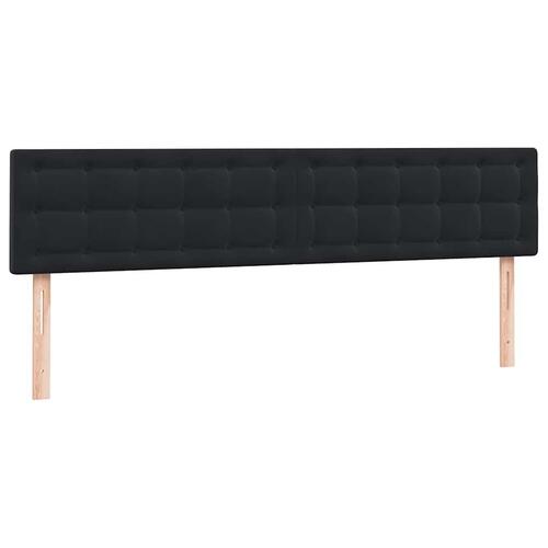 Kontinentalseng med madras 180x210 cm fløjl sort