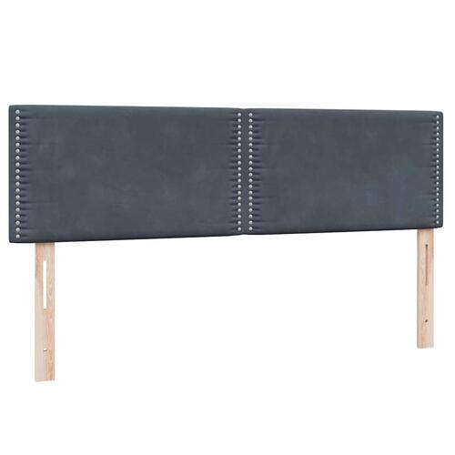 Kontinentalseng med madras 140x210 cm fløjl mørkegrå