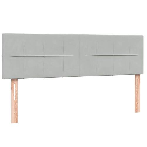 Kontinentalseng med madras 140x210 cm fløjl lysegrå