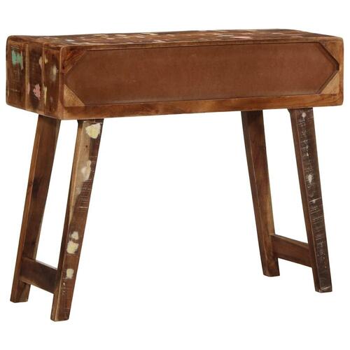 Konsolbord 90x32x75 cm massivt genbrugstræ