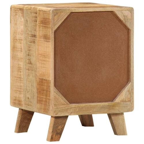 Sengebord 37x32x50 cm massivt ru mangotræ