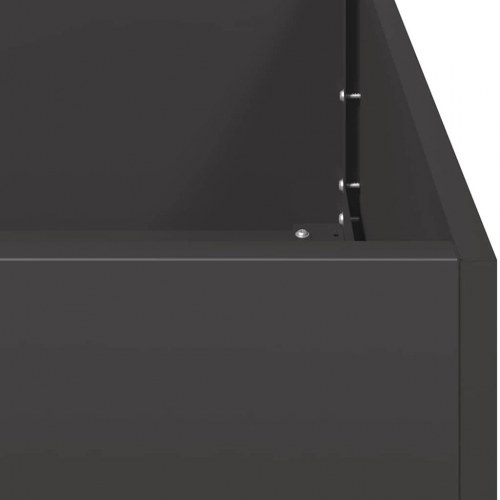 Plantekasse 80 × 40 × 40 cm i koldvalset stål - sort