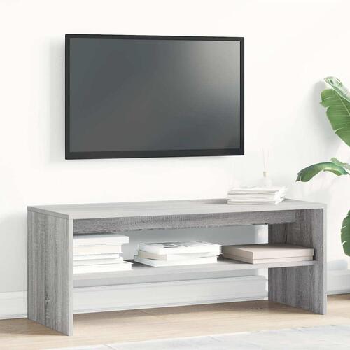Tv-bord 100x40x40 cm konstrueret træ grå sonoma-eg