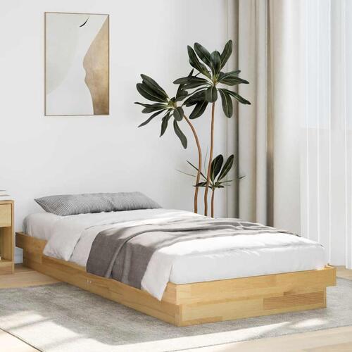 Sengeramme uden madras 90x190 cm Massivt træ Eg