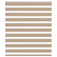 Zebragardin sandbrun 135x100 cm stofbredde 130,9 cm polyester