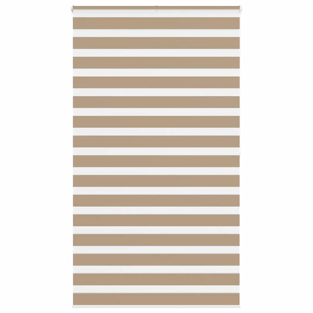 Zebragardin sandbrun 135x200 cm stofbredde 130,9 cm polyester