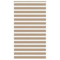 Zebragardin sandbrun 135x230 cm stofbredde 130,9 cm polyester