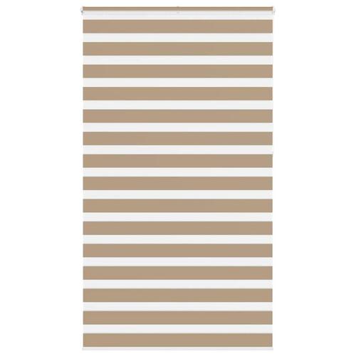 Zebragardin sandbrun 135x230 cm stofbredde 130,9 cm polyester