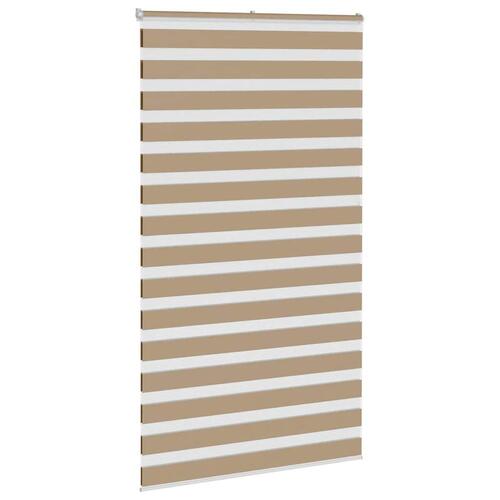 Zebragardin sandbrun 125x230 cm stofbredde 120,9 cm polyester