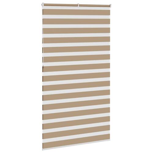 Zebragardin sandbrun 125x230 cm stofbredde 120,9 cm polyester