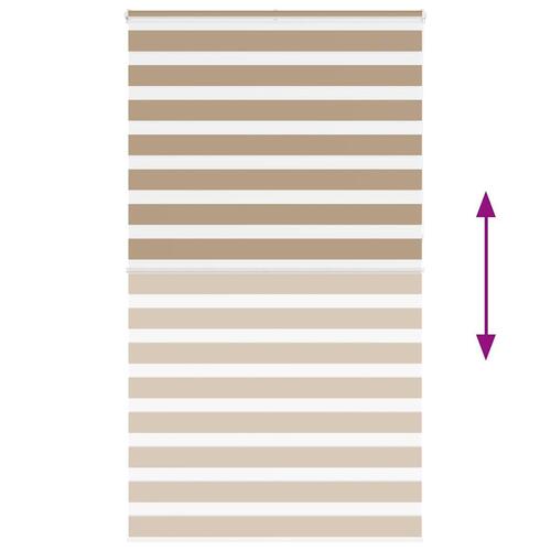 Zebragardin sandbrun 125x230 cm stofbredde 120,9 cm polyester
