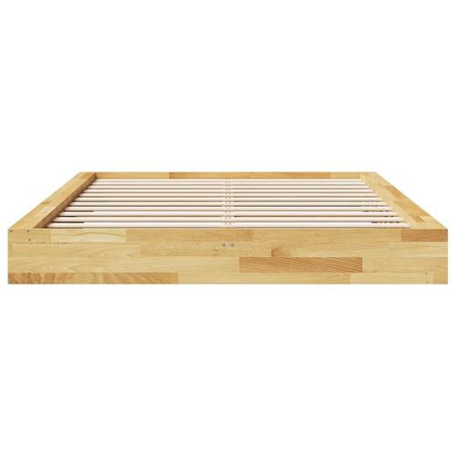 Sengeramme uden madras 140x200 cm Massivtræ Eg