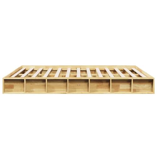 Sengeramme uden madras 140x200 cm Massivtræ Eg