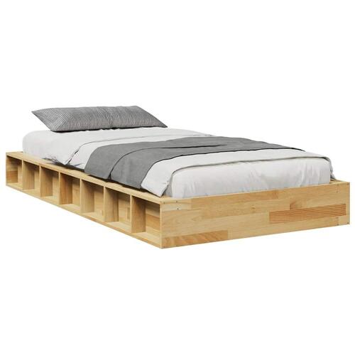 Sengeramme uden madras 100x200 cm Massivtræ Eg