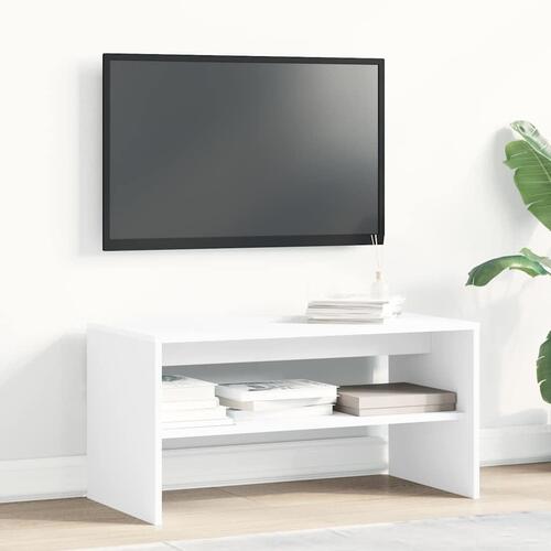 Tv-bord 80x40x40 cm konstrueret træ hvid