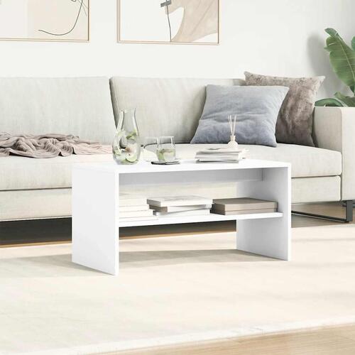 Tv-bord 80x40x40 cm konstrueret træ hvid