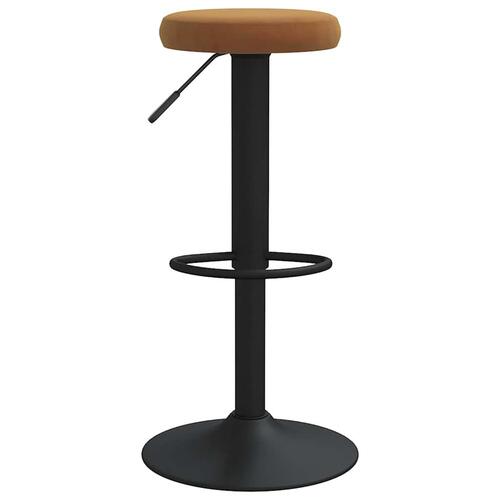 Barstole 2 stk. fløjl brun