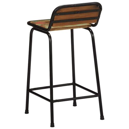 Barstole 4 stk. 46x35,5x80 cm massivt genbrugstræ