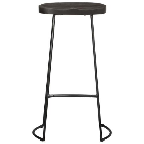 Barstole 2 stk. 45x40x78 cm massivt mangotræ sort