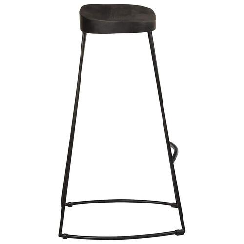 Barstole 2 stk. 45x40x78 cm massivt mangotræ sort