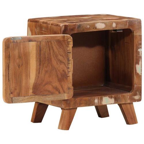 Sengeborde 2 stk. 40x32x46 cm massivt genbrugstræ