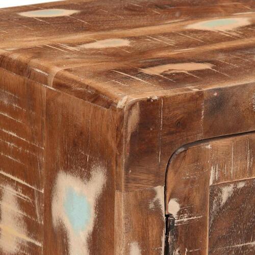 Sengeborde 2 stk. 40x32x46 cm massivt genbrugstræ