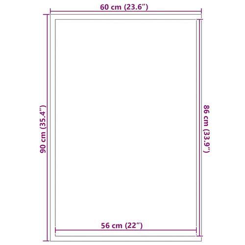 Dørmåtte 60x90 cm sort