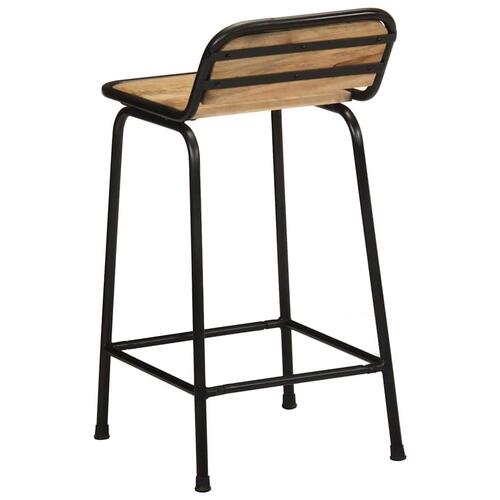 Barstole 4 stk. 46x35,5x80 cm massivt ru mangotræ