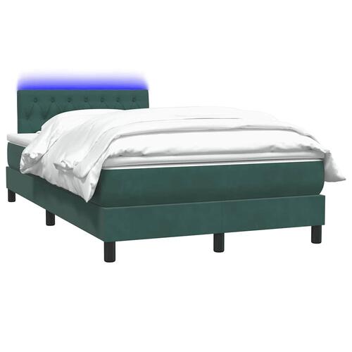 Kontinentalseng med madras 120x210 cm fløjl mørkegrøn