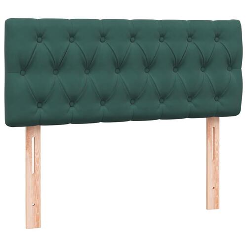 Kontinentalseng med madras 120x210 cm fløjl mørkegrøn