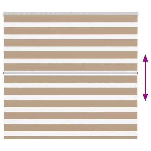 Zebragardin sandbrun 160x100 cm stofbredde 155,9 cm polyester