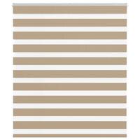 Zebragardin sandbrun 120x100 cm stofbredde 115,9 cm polyester