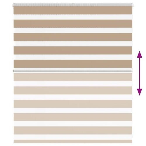 Zebragardin sandbrun 120x100 cm stofbredde 115,9 cm polyester