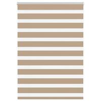 Zebragardin sandbrun 115x150 cm stofbredde 110,9 cm polyester