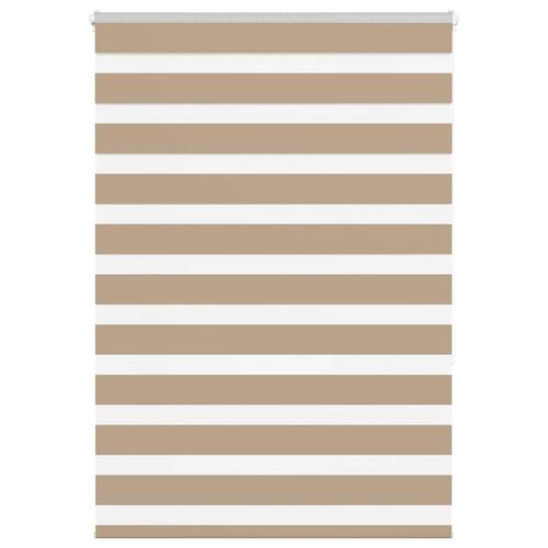 Zebragardin sandbrun 115x150 cm stofbredde 110,9 cm polyester