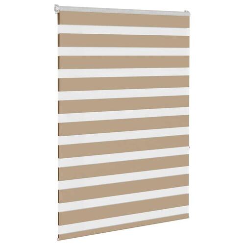 Zebragardin sandbrun 115x150 cm stofbredde 110,9 cm polyester