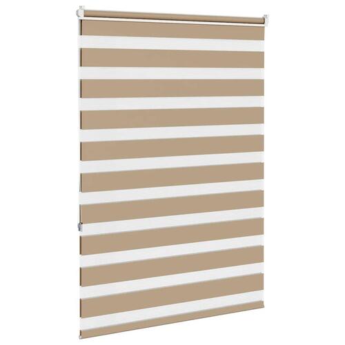 Zebragardin sandbrun 115x150 cm stofbredde 110,9 cm polyester