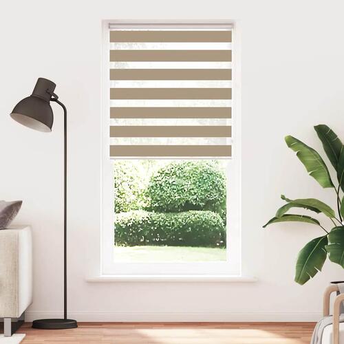 Zebragardin sandbrun 100x230cm stofbredde 95,9 cm polyester