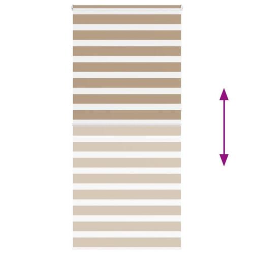 Zebragardin sandbrun 100x230cm stofbredde 95,9 cm polyester