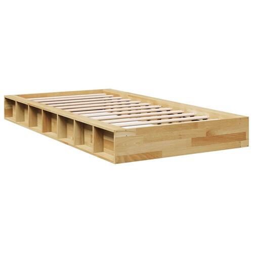 Sengeramme uden madras 80x200 cm Massivt træ Eg